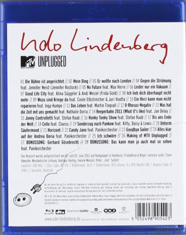 Udo Lindenberg: MTV Unplugged (Live Aus Dem Hot) [Blu-Ray]