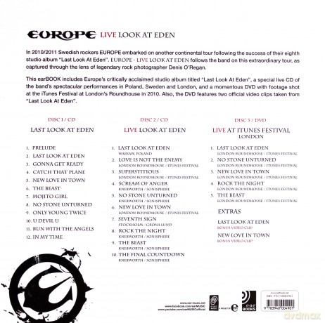 Europe: Live Look At Eden Limted Edition Book [2CD]+[DVD]