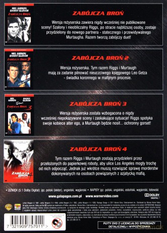 Zabójcza broń Kolekcja BOX [4DVD]