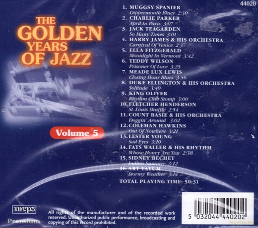 The Golden Years of Jazz - Vol. 5 [CD]