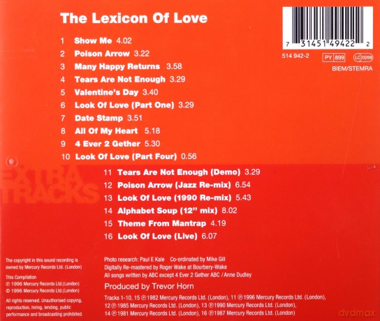 Abc: The Lexicon of Love [CD]
