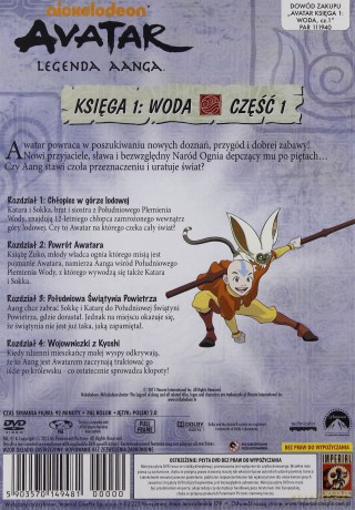 Avatar Ostatni Władca Wiatru Księga 1: Woda cz. 1+2+3 Pakiet [3DVD]