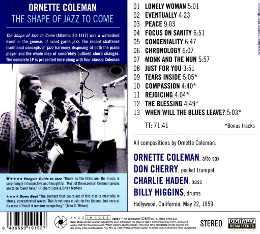 Ornette Coleman: The Shape Of Jazz To Come [CD]
