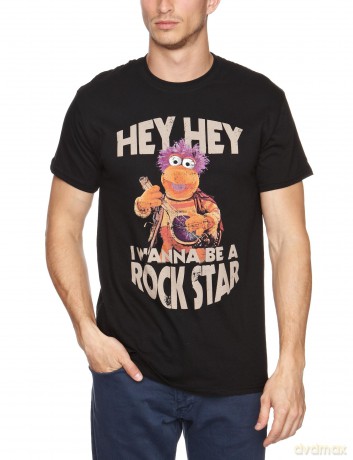 Fraggle Rock: I Wanna Be A Rock Star, Black (M) [T-SHIRT]