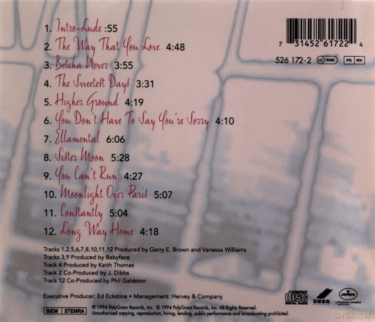 Vanessa Williams: The Sweetest Days [CD]