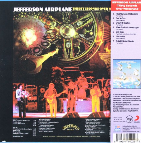 Jefferson Airplane: Thirty Seconds Over Winterland [CD]