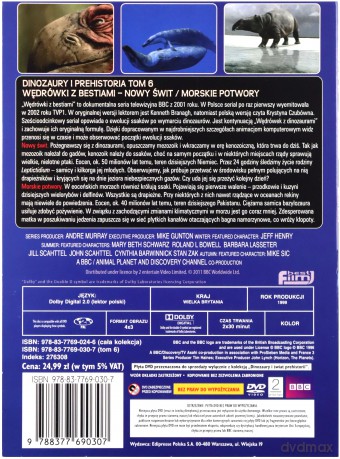 Dinozaury i Świat Prehistorii: Tom 6. Nowy Świt / Morskie Potwory (booklet) [DVD]