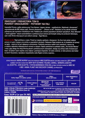 Dinozaury i Świat Prehistorii: Tom 9. Potwory na fali (booklet) [DVD]