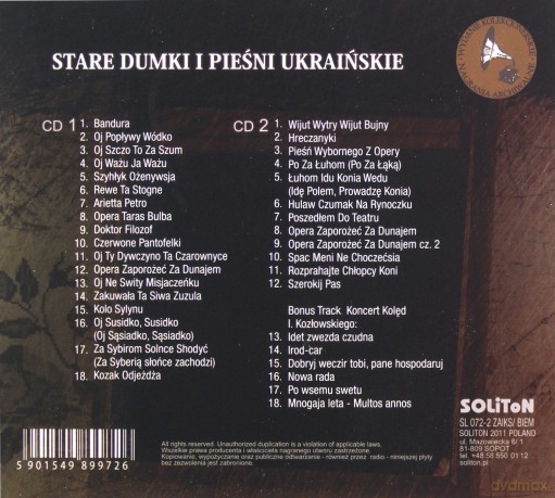 Stare Dumki i Pieśni Ukraińskie (digipack) [2CD]
