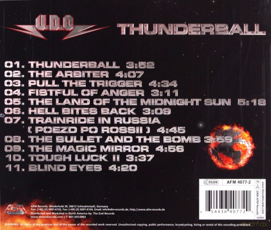 u.d.o: Thunderball [CD]