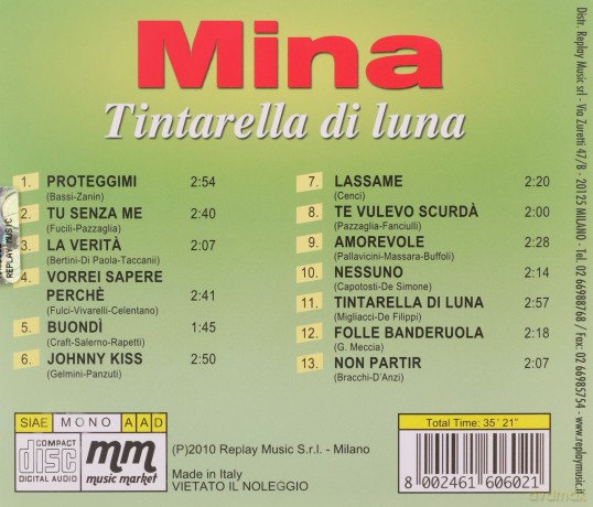 Mina: Tintarella Di Luna [CD]