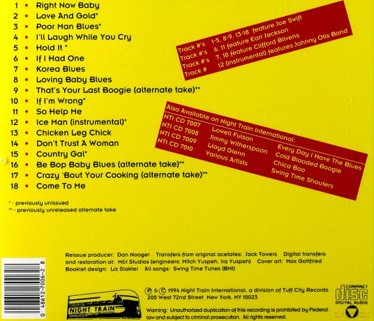 Johnny Otis: Too Late To Holler [CD]