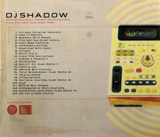 DJ Shadow: Total Breakdown: Hidden Transmissions From the Mpc Era, 1992-1996 [CD]