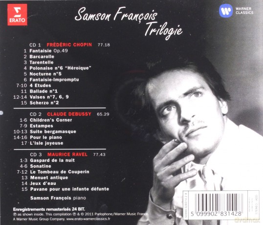 Samson Francois: Chopin Debussy Ravel [3CD]