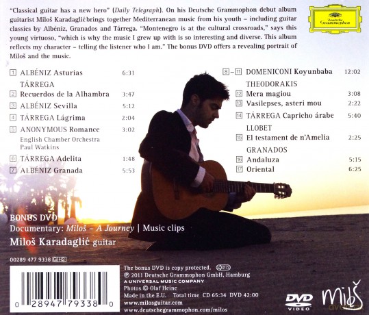 Milos Karadaglic: Mediterraneo [CD]+[DVD]