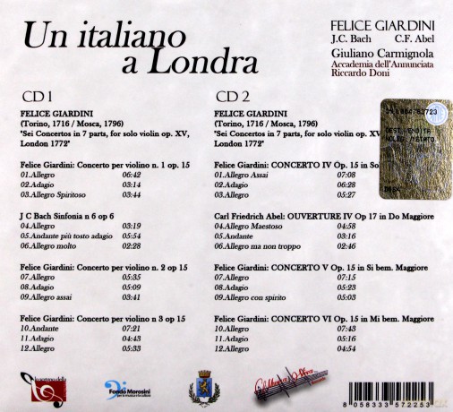 Giuliano Carmignola: Un Italia A Londra [2CD]
