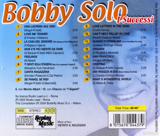 Bobby Solo: Una Lacrima Sul Viso [CD]