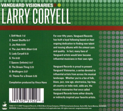 Larry Coryell: Vanguard Visionaries [CD]