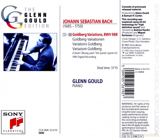 Glenn Gould: Variations Goldberg [CD]