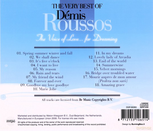 Demis Roussos: Very Best of Demis Roussos [CD]