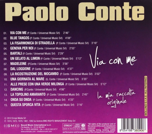 Paolo Conte: Via Con Me [CD]