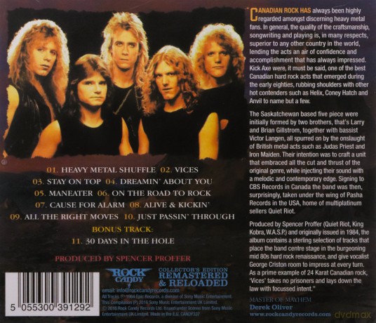 Kick Axe: Vices -Spec/Remast- [CD]