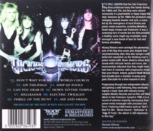 Vicious Rumors: Vicious Rumors [CD]