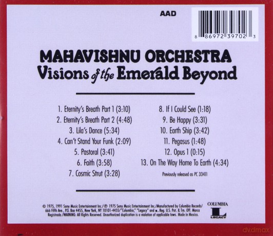 Mahavishnu Orchestra: Visions of the Emerald Beyond [CD]