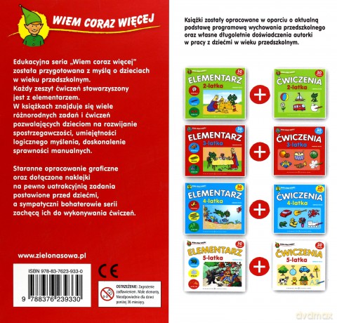 Wiem Coraz Więcej: Ćwiczenia: 5-Latka [KSIĄŻKA]