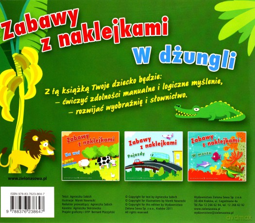 Zabawy Z Naklejkami: W Dżungli [KSIĄŻKA]