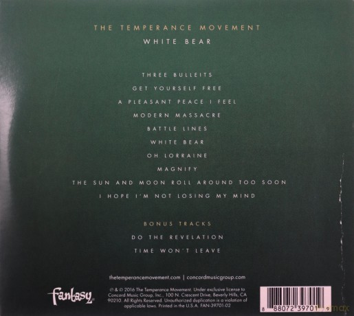 Temperance Movement: White Bear [CD]