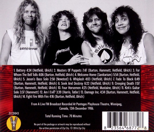 Metallica: Winnipeg 1986 [CD]