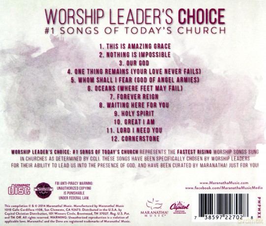 Worship Leader's Choice 2015: #1 Songs of Today's [CD]