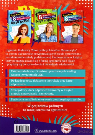 Egzamin 8-klasisty zbiór próbnych testów matematyka [KSIĄŻKA]