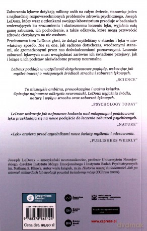 Lęk Neuronauka na tropie źródeł lęku i strachu - Joseph Ledoux [KSIĄŻKA]