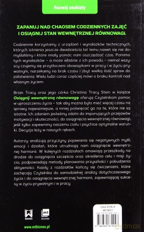 Osiągnij wewnętrzną równowagę. Wyznacz priorytety uprość swoje życie i odnieś sukces - Brian Tracy, Christina Stein [KSIĄŻKA]