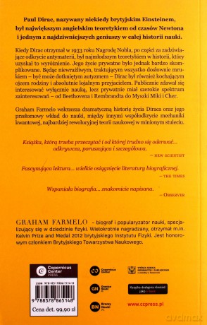 Przedziwny człowiek. Sekretne życie Paula Diraca. Geniusza mechaniki kwantowej - Graham Farmelo [KSIĄŻKA]