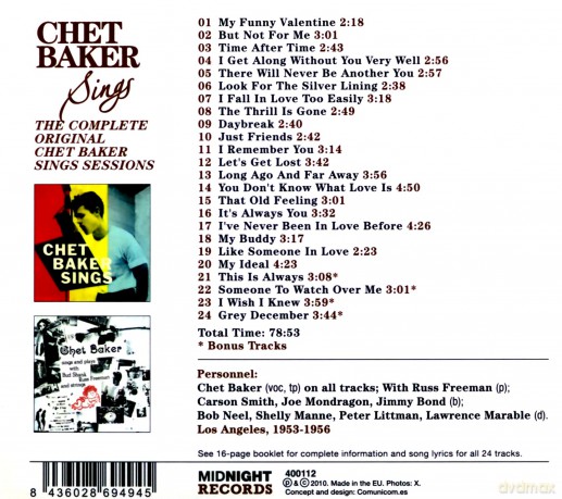 Chet Baker: Sings [CD]