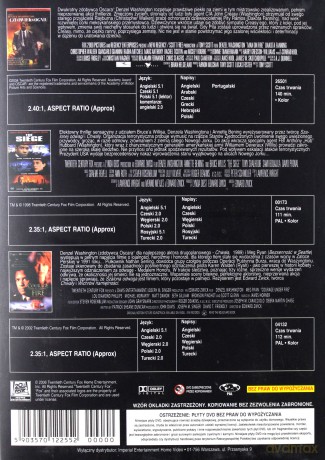 Gwiazdy kina: Denzel Washington - Człowiek w ogniu / Stan oblężenia / Szalona odwaga BOX [3DVD]