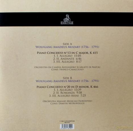 Benedetti Michelangeli, Arturo: Mozart: Piano Concerto N.13 K 415, Piano Concerto N.20 K 466 [Winyl]