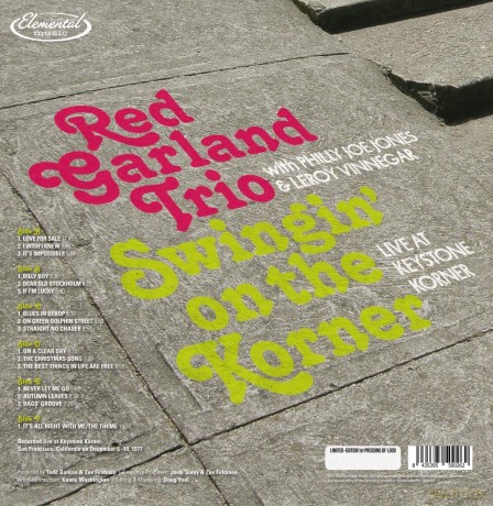 Red Garland Trio: Swingin' on the Korner: Live at Keystone Korner [3xWinyl]