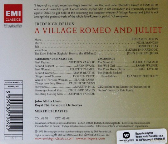 Meredith Davies: A Village Romeo And Juliet [3CD]