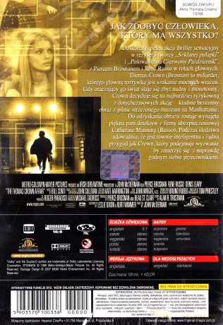 Afera Thomasa Crowna (1999) (polski lektor) [DVD]