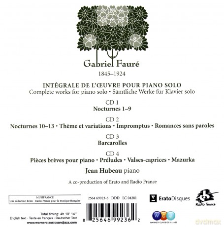 Jean Hubeau: Faur:Works For Piano Complete [4CD]