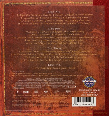 The Lord Of The Rings. The Fellowship of The Ring soundtrack (Władca Pierścieni. Drużyna Pierścienia) [3CD]+[DVD]