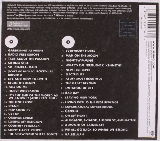 R.E.M.: Part Lies Part Heart Part Truth Part Garbage 1982-2011 (digipack) [2CD]