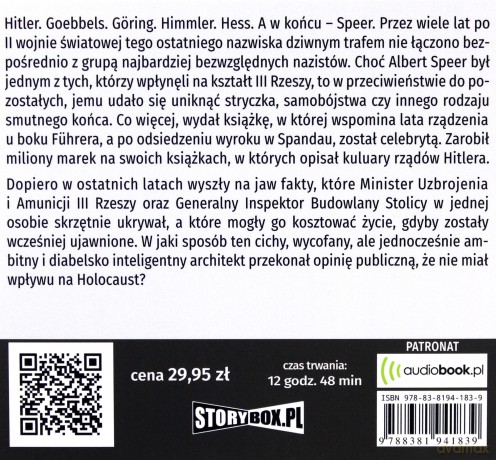 Albert Speer. Dobry nazista - Agnieszka Ogrodowczyk, Bartłomiej Ważny [AUDIOBOOK]