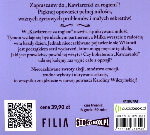 Miłość według przepisu. Kawiarenka za rogiem (Tom 2) - Karolina Wilczyńska [AUDIOBOOK]