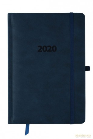 Kalendarz 2020 A5 książkowy dzienny Lux granatowy [KALENDARZ]