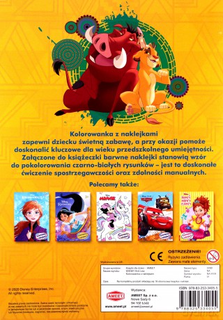 Król Lew Kolorowanka z naklejkami [KSIĄŻKA]